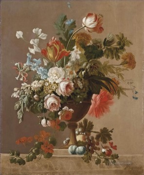 フラワーズ Painting - Vaso di fiori 花瓶 Jan van Huysum 古典的な花